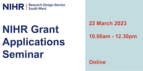 RDS South West: NIHR Grant Applications Seminar