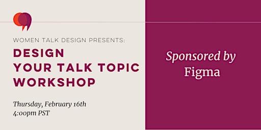 Design Your Talk Topic workshop