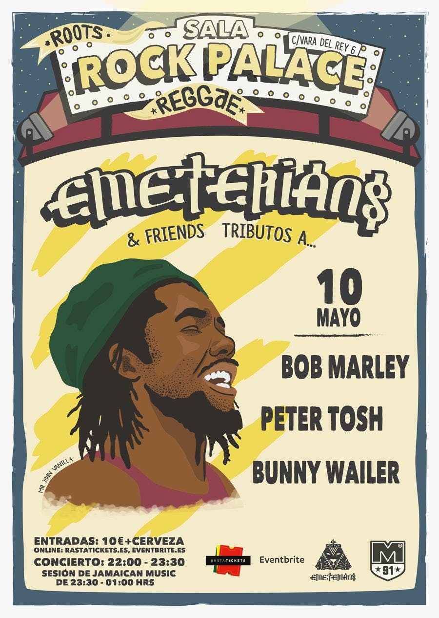 Emeterians Friends Tributos A Bob Marley Peter Tosh Y Bunny Wailer Madrid 10 May 2018