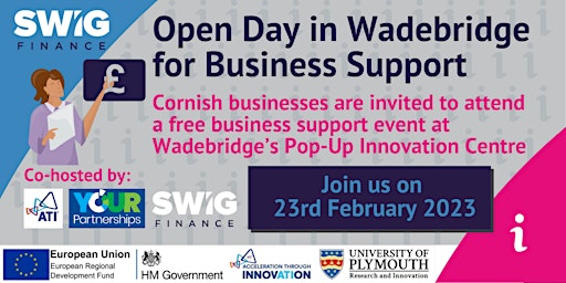 Open Day in Wadebridge for Business Support - All Welcome primary image