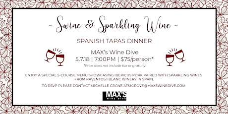 Swine & Sparkling Wine:  Spanish Tapas Dinner primary image