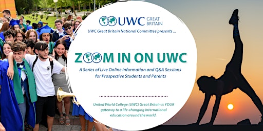 2023 Zoom In On UWC! A Series of Live Online Information and Q&A Webinars primary image