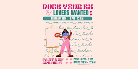 Imagen principal de Duck Your Ex & Lovers Wanted Paint n Sip Night