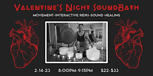 Valentine's Night Reiki Sound Bath with Ecstatic Movement & Aromatherapy