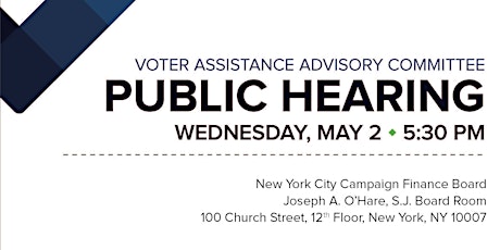 NYC Votes Public Hearing on the 2017 Elections primary image