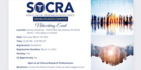 SOCRA Atlanta Chapter Networking Event