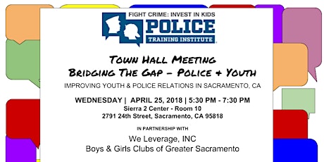 Sacramento Police + Youth Town Hall primary image