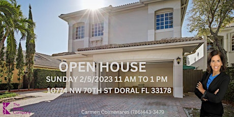 OPEN HOUSE SUNDAY FEBRUARY 5TH, 2023 FROM 11:00 AM TO 1:00 PM