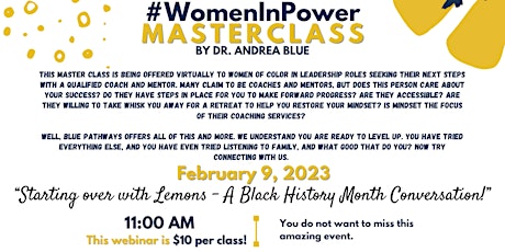 Women In Power Masterclass