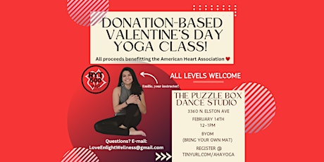 All-Level Valentine’s Day Yoga!  Benefitting the American Heart Association