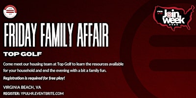 Join Week 2023: Friday Family Affair