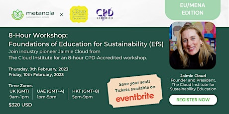 8-hour Education for Sustainability (EfS) Workshop with Jaimie Cloud (MENA)