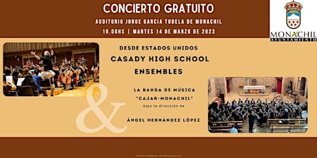 Concierto Gratuito -Casady H.S. Ensembles  & Banda de Musica Cajar-Monachil