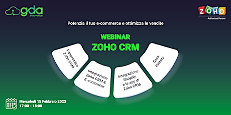 Webinar Zoho CRM - Potenzia il tuo e-commerce e ottimizza le vendite