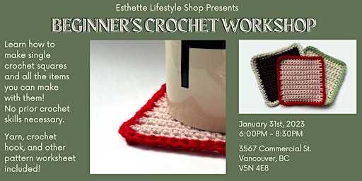 Beginner's Crochet Workshop: Single Crochet Squares