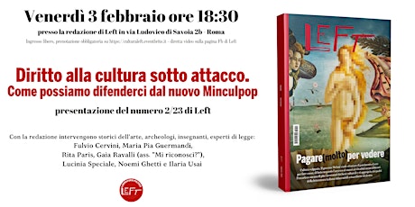 Primaire afbeelding van Diritto alla cultura sotto attacco. Come difendersi dal nuovo Minculpop