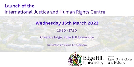 Launch of the International Justice and Human Rights Centre (Virtual) primary image