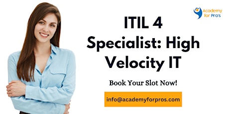 ITIL 4 Specialist: High Velocity IT 1 Day Training in Guelph