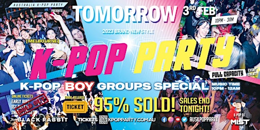 [Final Release 95% Sold] Melbourne K-Pop Party [Less Than 10 Tickets Left]