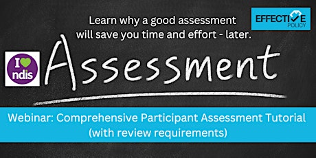 Participant Assessment: Completing a Comprehensive Assessment (and review)