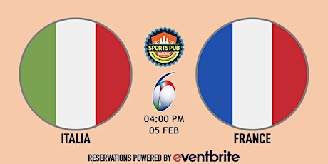 Italy v France | Rugby Six Nations - Sports Pub San Mateo