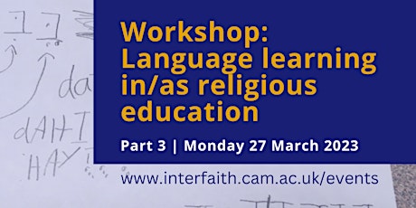 Workshop: Language learning in/as religious education (hybrid) primary image