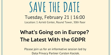 What's Going on in Europe? The Latest With the GDPR |GreenbergTraurig