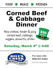 Lake Lure Corned Beef and Cabbage Charity Dinner