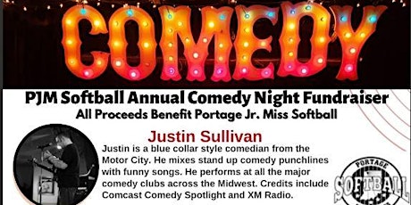 Portage Jr. Miss Softball "Annual Fundraiser" Comedy Night & Live Band