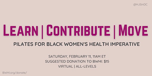 Virtual Pilates for Black Women's Health Imperative