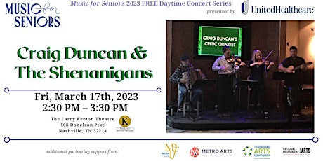 Music for Seniors Free Daytime Concert w/ Craig Duncan & the Shenanigans