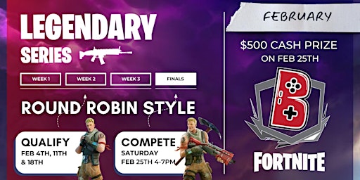 Fortnite Qualifiers + Final Tournament: $500 CASH PRIZE