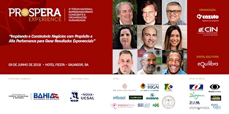 Imagem principal do evento PROSPERA 2018 - 2º Fórum Nacional: Empreendedorismo Consciente & Organizações Humanizadas