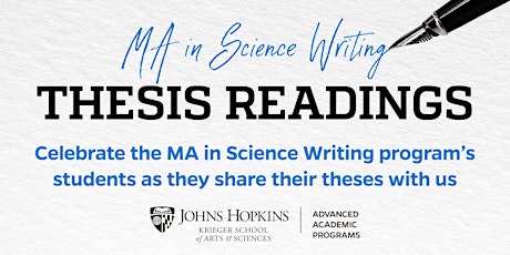 MA in Science Writing Online Thesis Reading