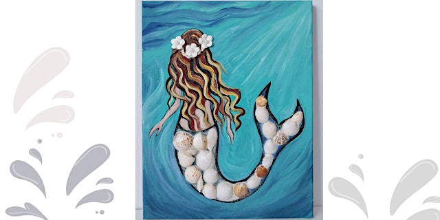 Image principale de Mermaid Under the Water, Acrylic and Mixed Media on Canvas