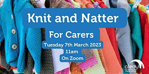 Knit Natter and a cuppa on zoom for carers