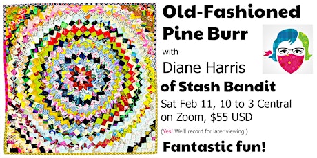Pine Burr: Old-Fashioned Scrappy Folk Art Quilt
