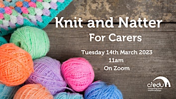 Knit Natter and a cuppa on zoom for carers