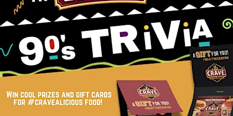 Trivia Night at Crave! -90's Edition