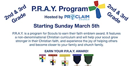 P.R.A.Y. Program at Proclaim Church -  2nd & 3rd grade