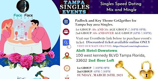 "Padlock and Key Theme Tampa Singles Get2Gether" 4 ALL 60s & Over age group