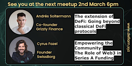 The extension of DeFi. The role of Web3 in VC & P/E (Hybrid event)