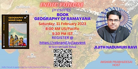 Book Presentation: "Geography of Ramayana" by Jijith Nadumuri Ravi