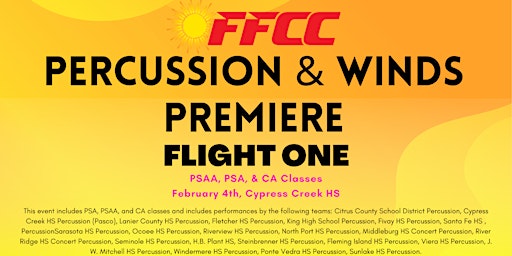 FFCC Premiere (North/Central) Percussion and Winds FLIGHT ONE