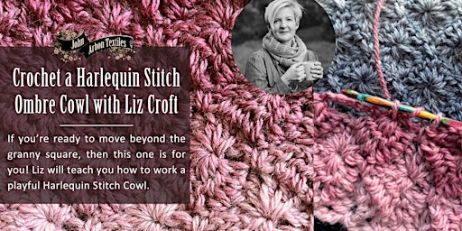 Crochet a Harlequin Stitch Ombre Cowl with Liz Croft primary image