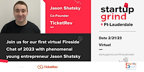 Startup Grind Fort Lauderdale is hosting Jason Shatsky of TicketRev