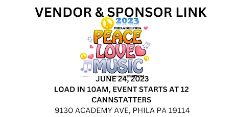PEACE LOVE & MUSIC FEST -VENDOR & SPONSOR LINK