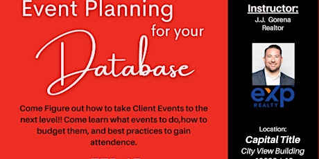 Event Planning For your Database
