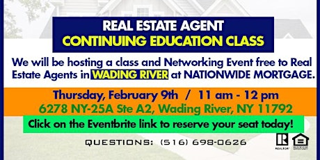 CE credits for Realtors plus networking and food to follow