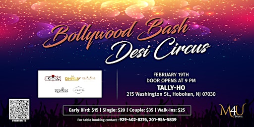 Bollywood Bash Desi Circus - DesiParty @ Hoboken, New Jersey primary image